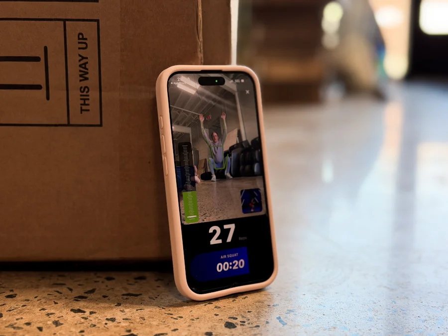 The Muscle Booster app on a phone