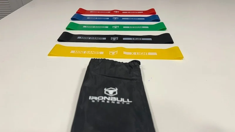 A set of Iron Bull Mini Bands with carrying case