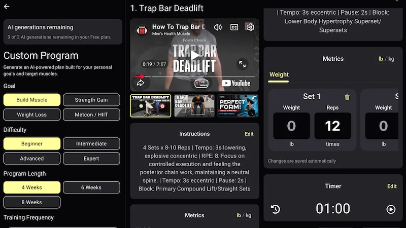 Multiple screenshots showing different aspects of the Element 26 training app