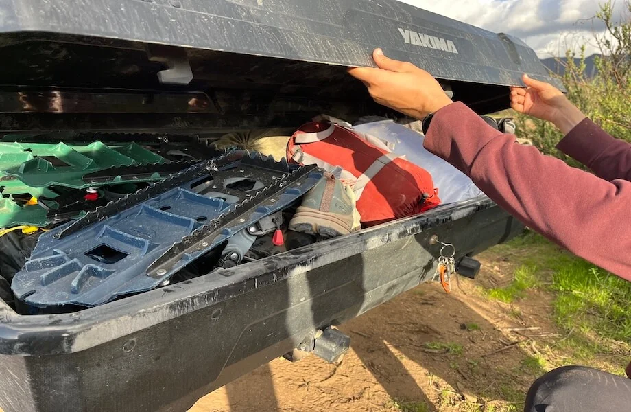 The storage features of the Yakima EXO System and DoubleUp Bike Rack