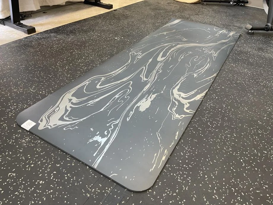 Full view of a Gaiam Dry Grip Yoga Mat