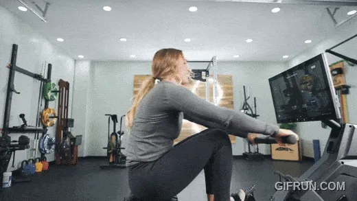 A testing using the Aviron Strong Series Rower.