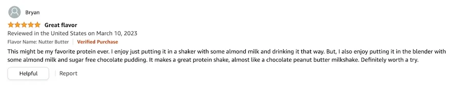 a positive review of the ghost whey protein