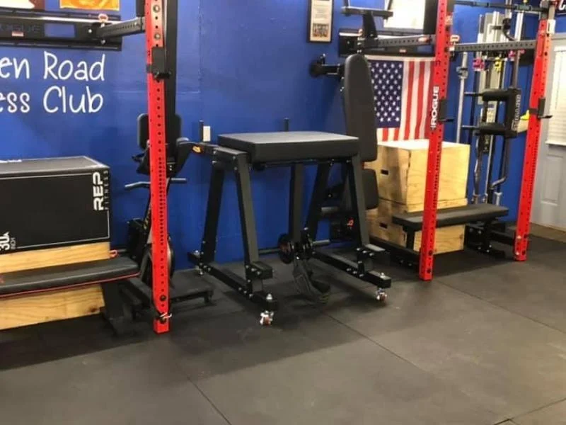 Rogue Z Hyper Reverse Hyper in a garage gym