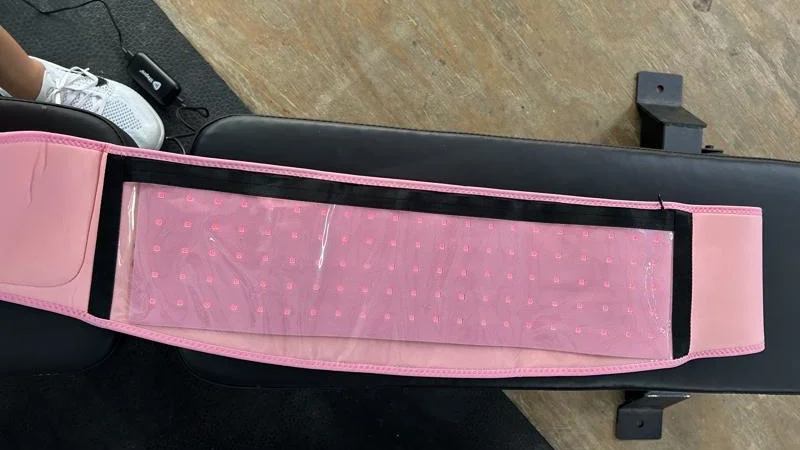 red-light-panel-inside-the-lifepro-allevared-light-therapy-belt The red light panel on a LifePro AllevaRed Light therapy Belt.