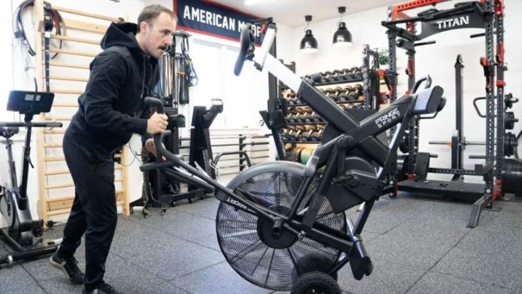 Coop moving the Fringe Sport Raptor Air Bike