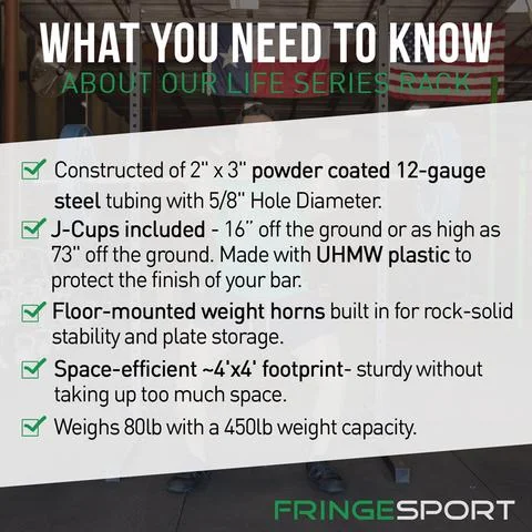 Fringe Sport Life Series Squat Rack With Pull-up Bar