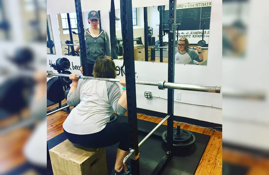Female coaching squat