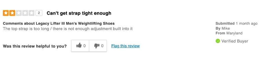 A 2-star review of the Reebok Legacy Lifter 3.