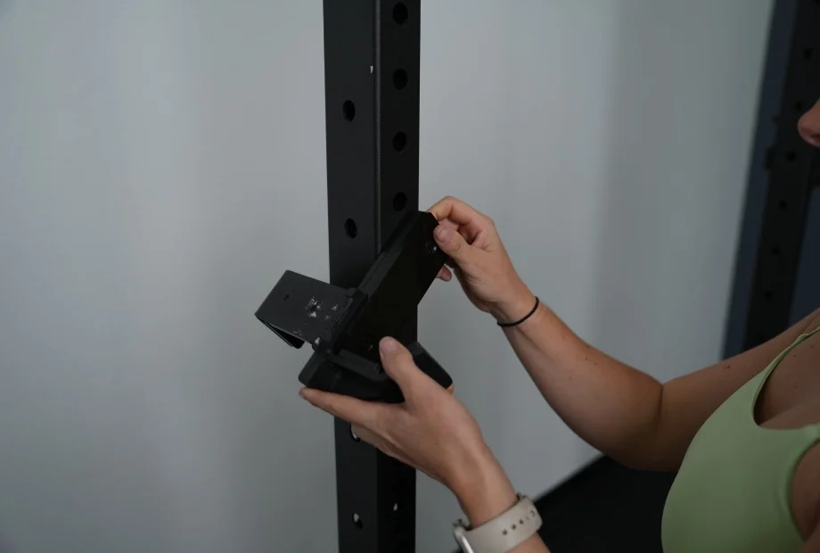 J-hook on the Fringe Sport Unlimited Squat Rack