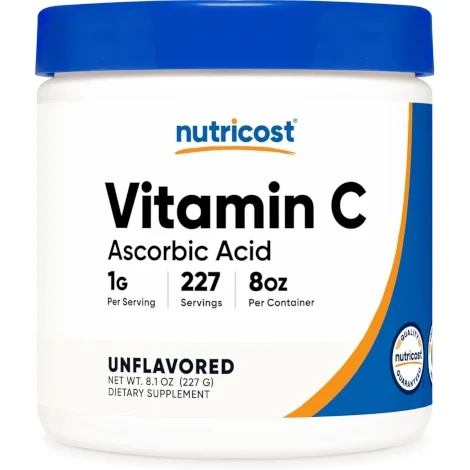 nutricost ascorbic acid powder product image