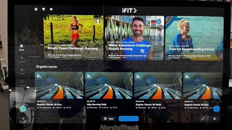 A close look at some of the iFIT program offerings on the NordicTrack Commercial 2450 treadmill.