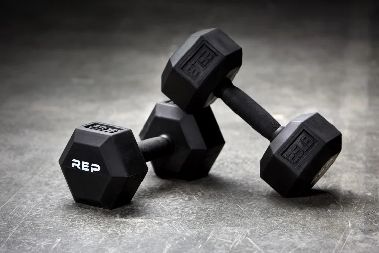 REP Rubber Grip Hex Dumbbells