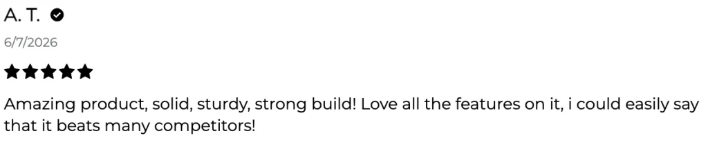 Screenshot of a verified review of the RitFit Gator Adjustable Weight Bench