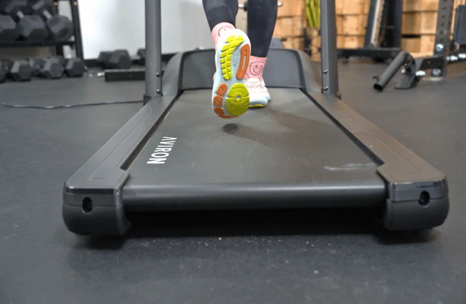 Our tester training on the Aviron Victory Treadmill