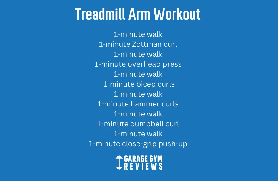 Treadmill arm workout