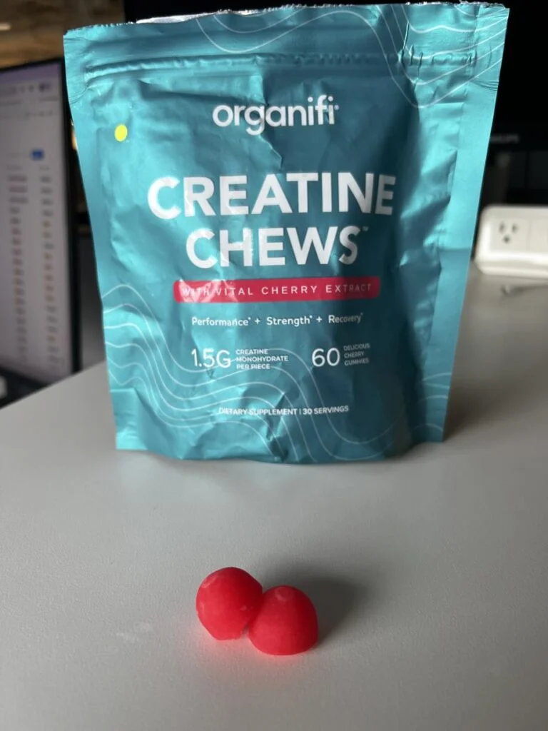 Organifi Creatine Chews on a table