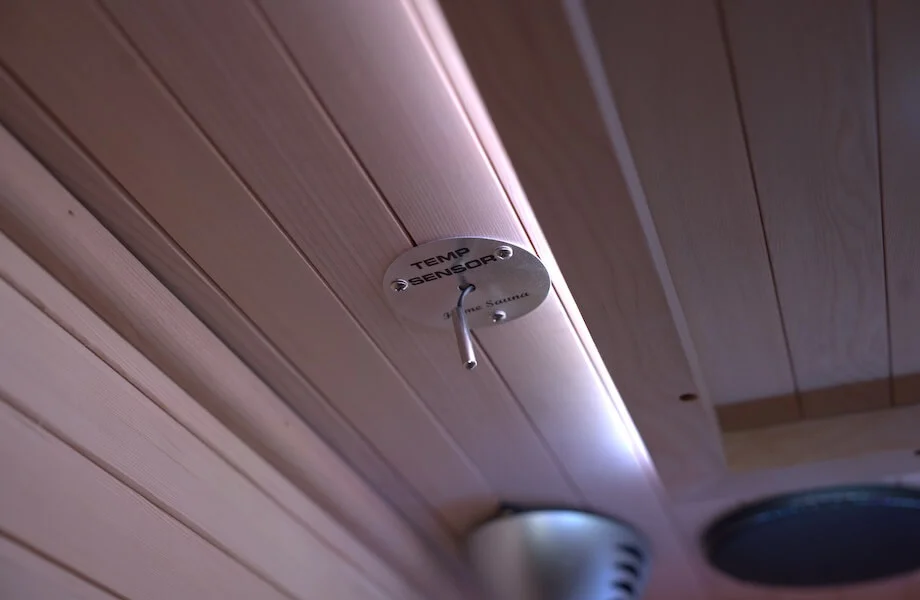 The Relaxe Caldera Infrared Sauna's internal temperature sensor