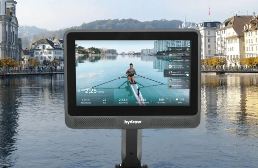 hydrow workout on screen