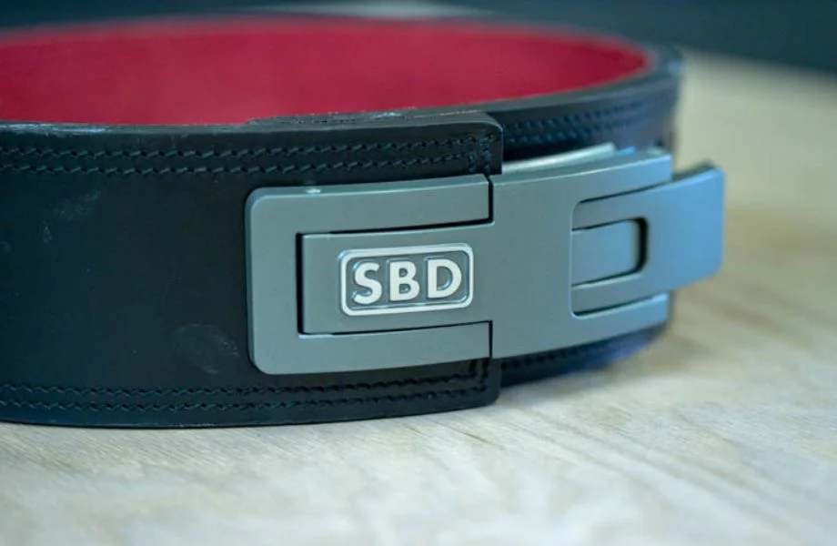 A close-up look at the lever on the SBD lever belt