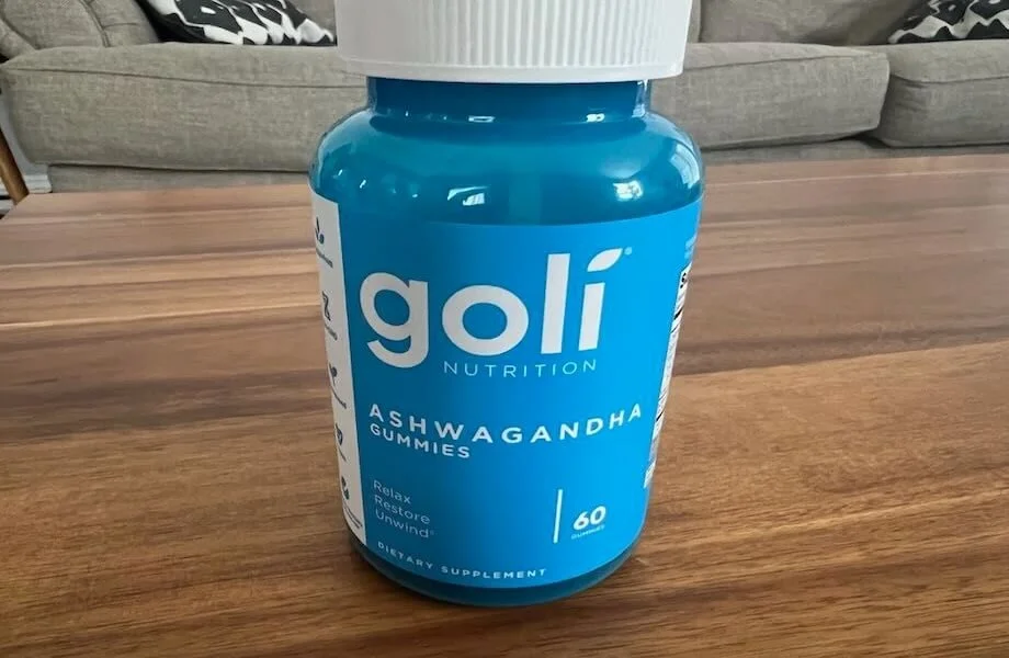 A container of Goli Ashwagandha Gummies