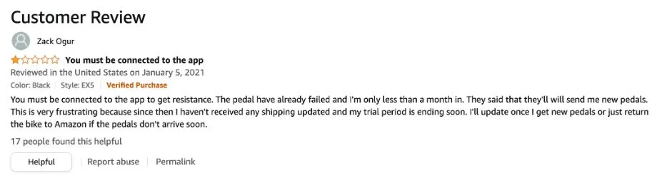 A critical customer review of the Echelon EX5 bike