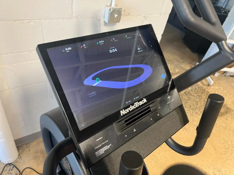nordictrack-step-climber-xl-touchscreen The 16-inch touchscreen of the NordicTrack Step Climber XL