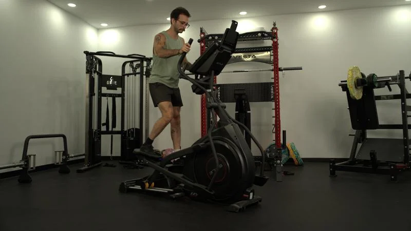 A person working out on the Sole E25 Elliptical