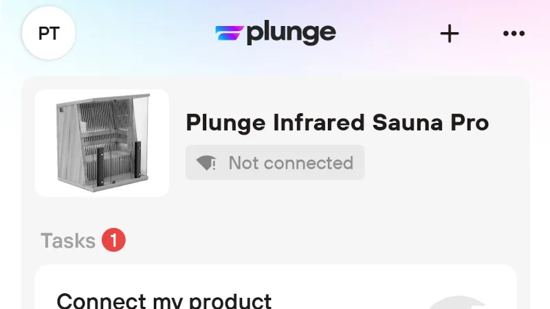 app control for the plunge infrared sauna pro 1