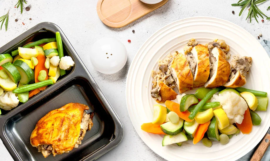 A display of Freshology food