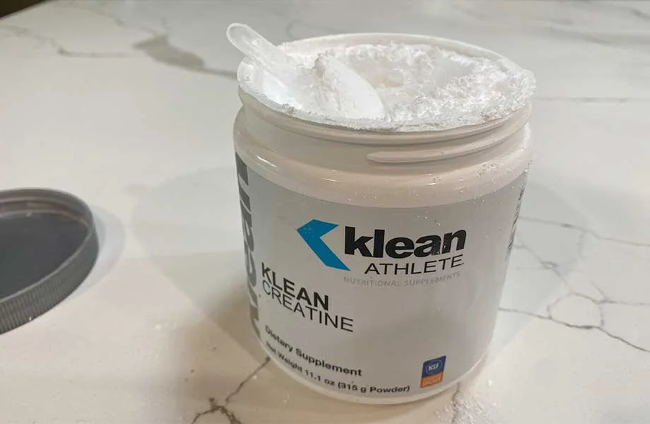 An open container of Klean Creatine
