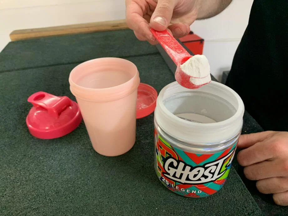 ghost pre workout scoop
