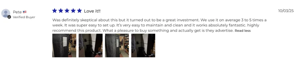 Online customer reviews for the SaunaBox SmartSteam Pro