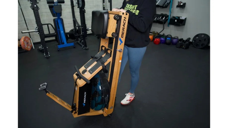 merach rower close up collapsed rower