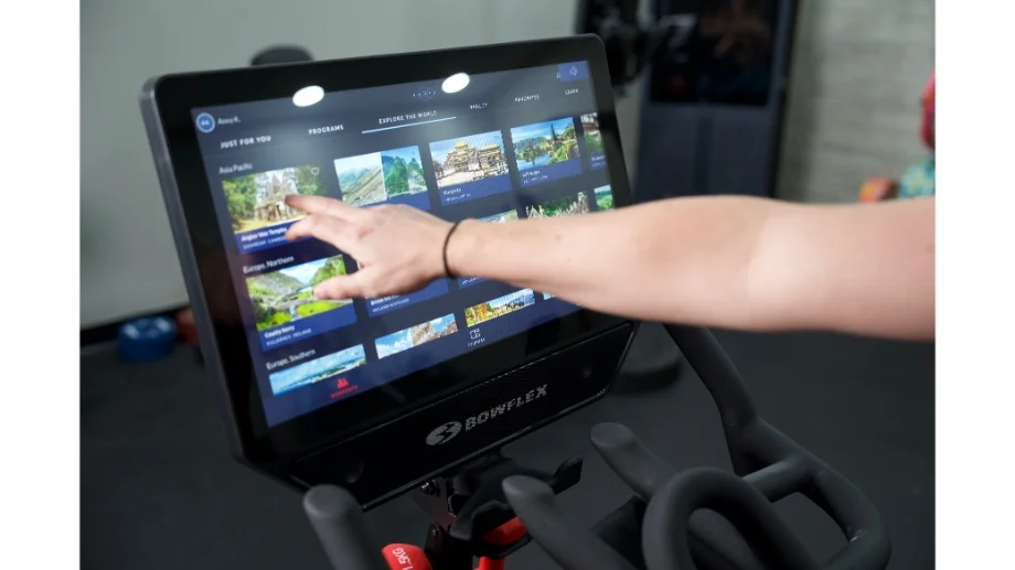 Bowflex VeloCore touchscreen display