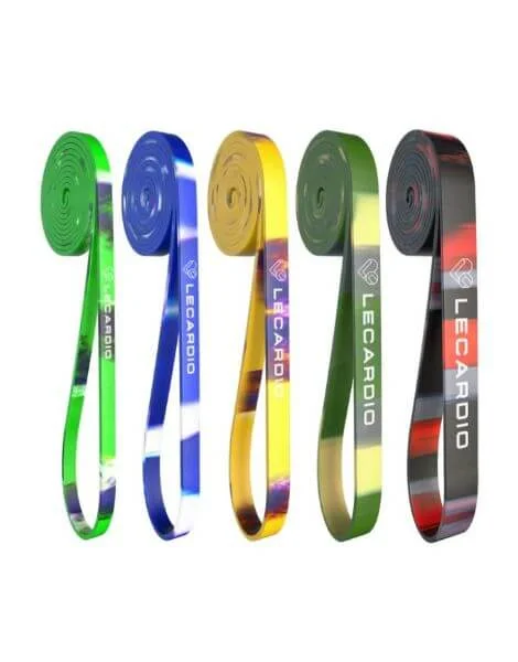Lecardio Multicolored Resistance Bands Assistance Set
