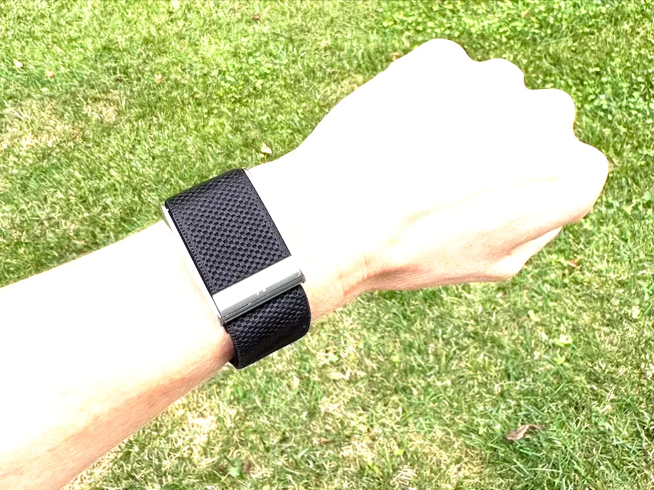 Person showing the Whoop 5.0 on their wrist