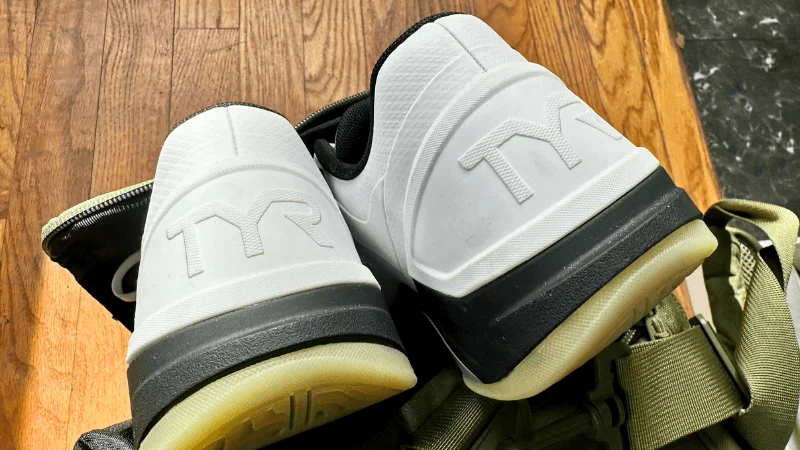 A close-up look at the back of the TYR CXT-3 Trainers