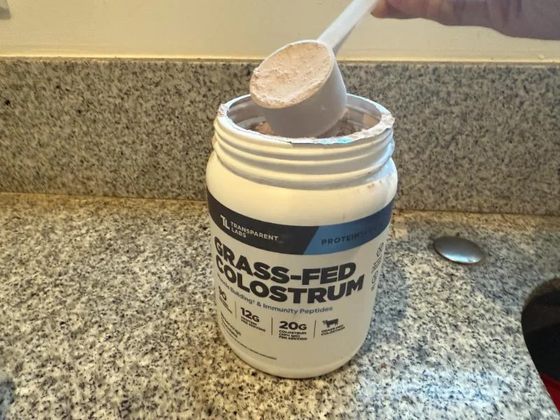 Transparent Labs colostrum as best colostrum supplements