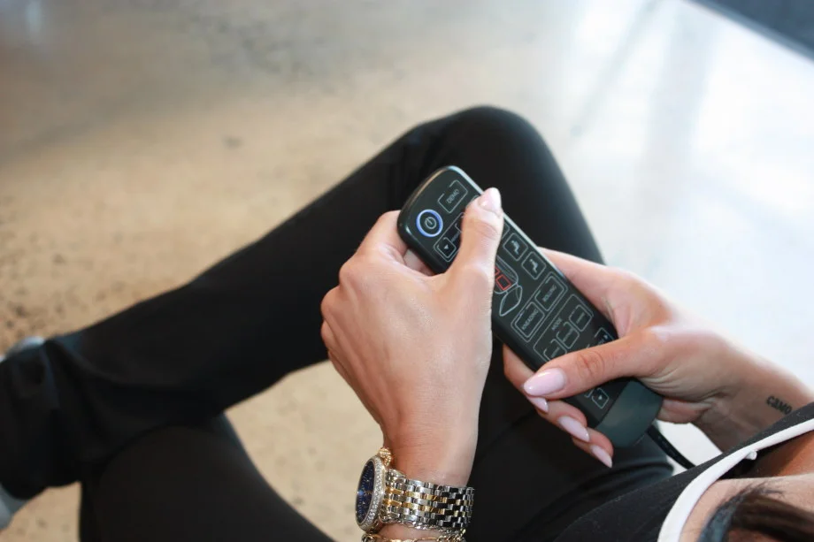 A close look at the controller for a Homedics Massage Chair