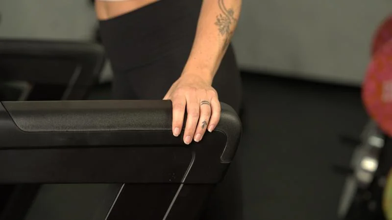 A close look at the handrests on the side of a NordicTrack Commercial 1250 treadmill.