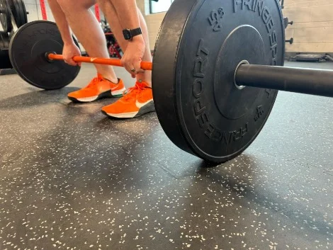 bumper plates on stamina mats