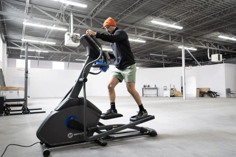 GGR founder Coop Mitchell unlocking some elliptical benefits in the GGR testing center