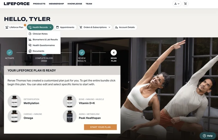 life force dashboard