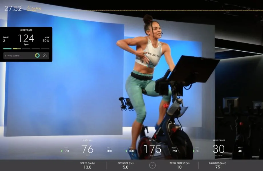 A preview of a Peloton class