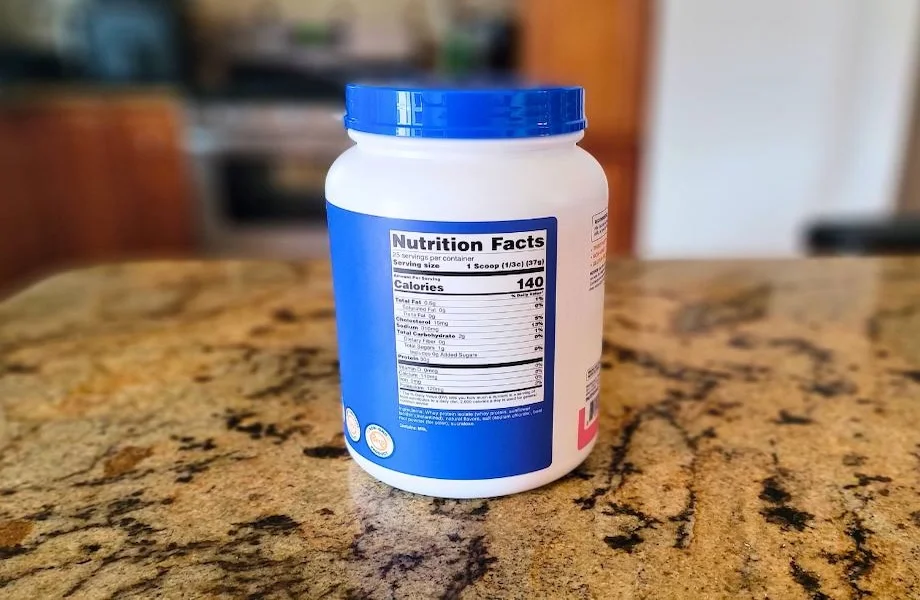 Nutricost Whey Protein Isolate supplement facts
