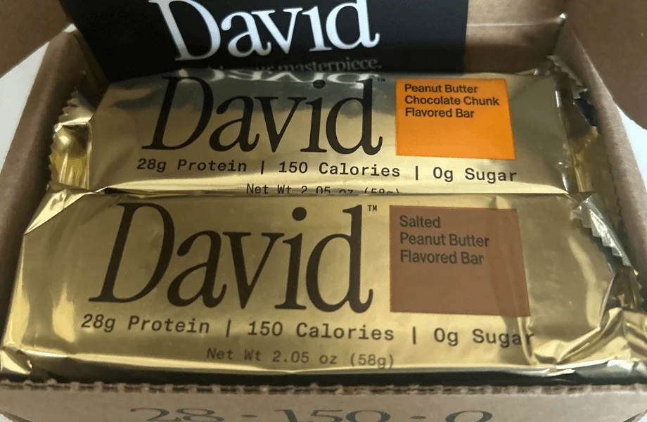 David Protein Bar packaging