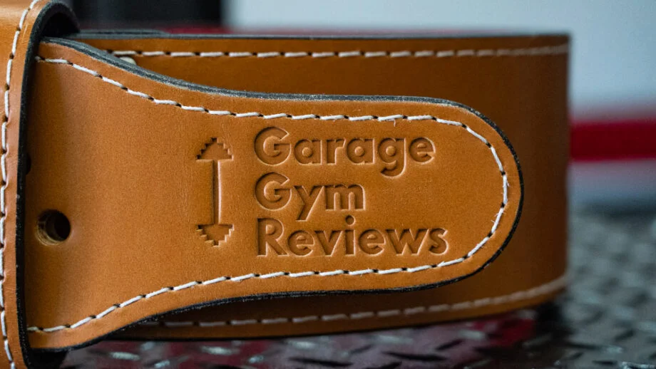 Pioneer Cut Powerlifting Belt with garage gym reviews logo