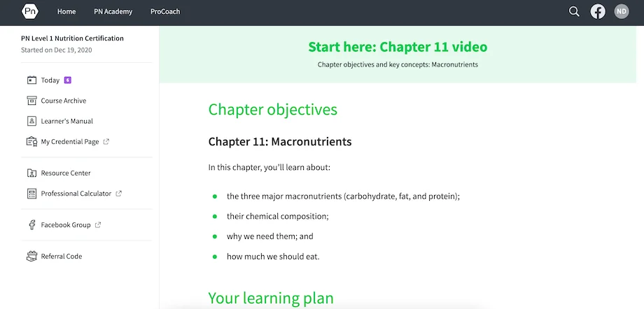 Precision Nutrition online course