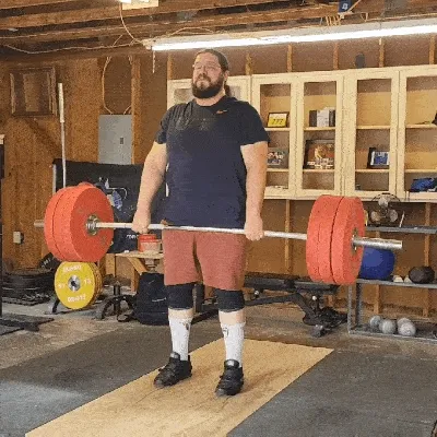 A gif of a Romanian deadlift